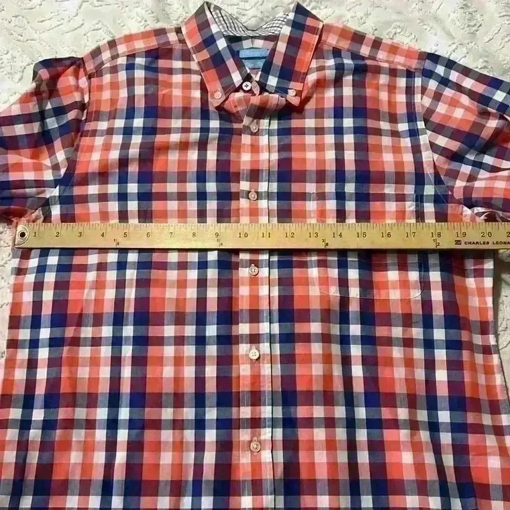 J. Mclaughlin Trim Fit Checkered Button-Down Men’… - image 5